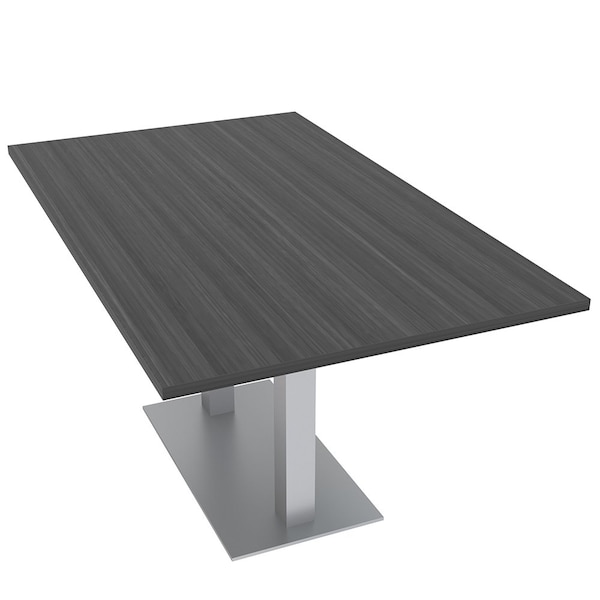 35.5 in W, 59.5 in L, 29 in H, Engineered Wood Top, Grey